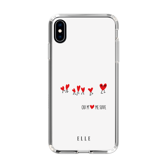スリムプロテクションケース［ ELLE - Let who love me follow me - ホワイト ］
