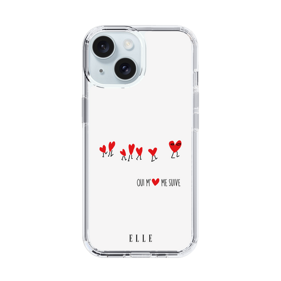 スリムプロテクションケース［ ELLE - Let who love me follow me - ホワイト ］