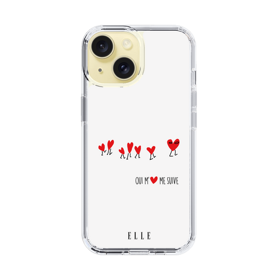 スリムプロテクションケース［ ELLE - Let who love me follow me - ホワイト ］