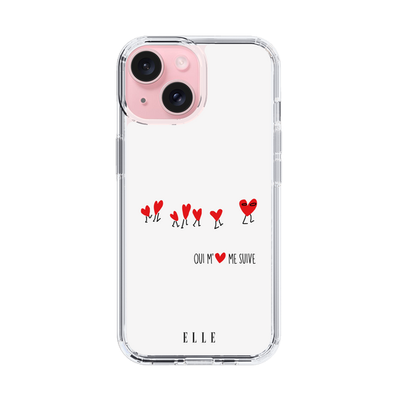 スリムプロテクションケース［ ELLE - Let who love me follow me - ホワイト ］
