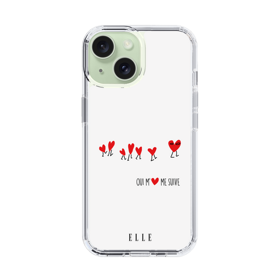 スリムプロテクションケース［ ELLE - Let who love me follow me - ホワイト ］