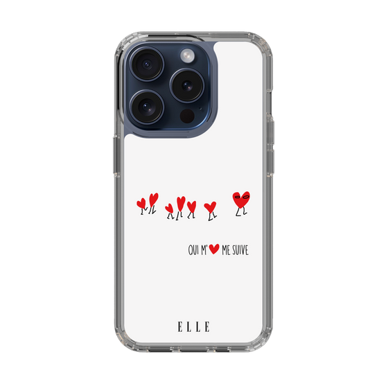 スリムプロテクションケース［ ELLE - Let who love me follow me - ホワイト ］