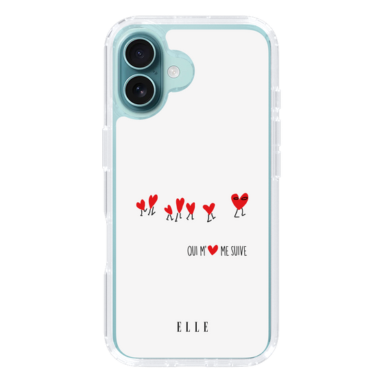 スリムプロテクションケース［ ELLE - Let who love me follow me - ホワイト ］