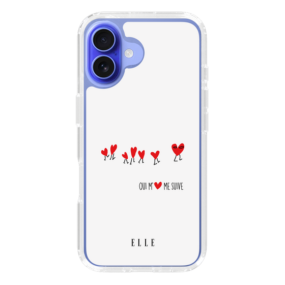 スリムプロテクションケース［ ELLE - Let who love me follow me - ホワイト ］
