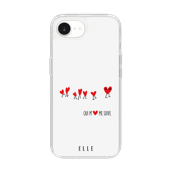 スリムプロテクションケース［ ELLE - Let who love me follow me - ホワイト ］
