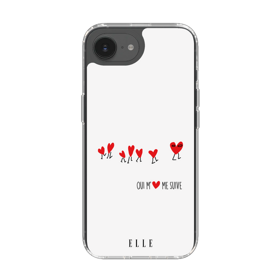 スリムプロテクションケース［ ELLE - Let who love me follow me - ホワイト ］