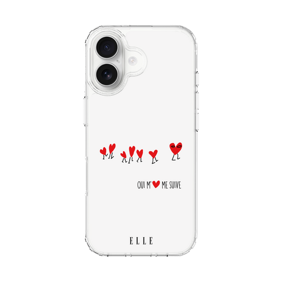 スリムプロテクションケース［ ELLE - Let who love me follow me - ホワイト ］