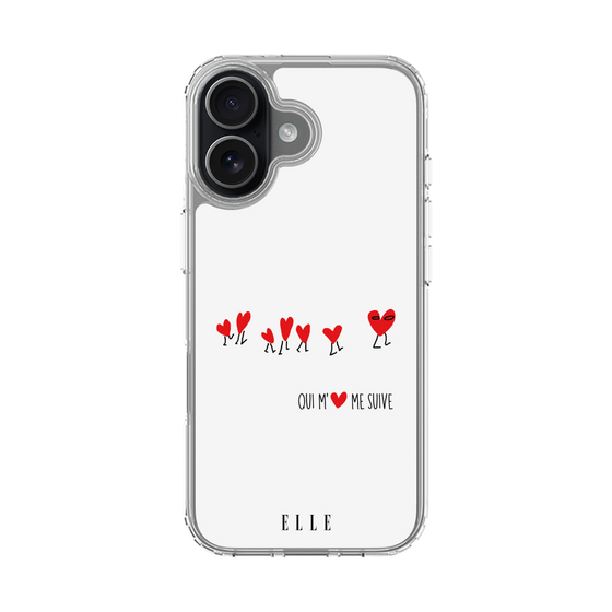 スリムプロテクションケース［ ELLE - Let who love me follow me - ホワイト ］