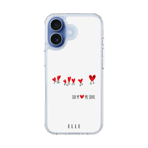 スリムプロテクションケース［ ELLE - Let who love me follow me - ホワイト ］
