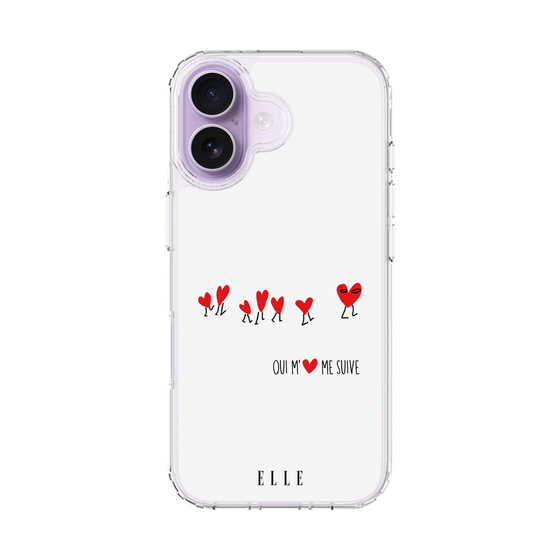 スリムプロテクションケース［ ELLE - Let who love me follow me - ホワイト ］