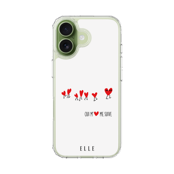 スリムプロテクションケース［ ELLE - Let who love me follow me - ホワイト ］
