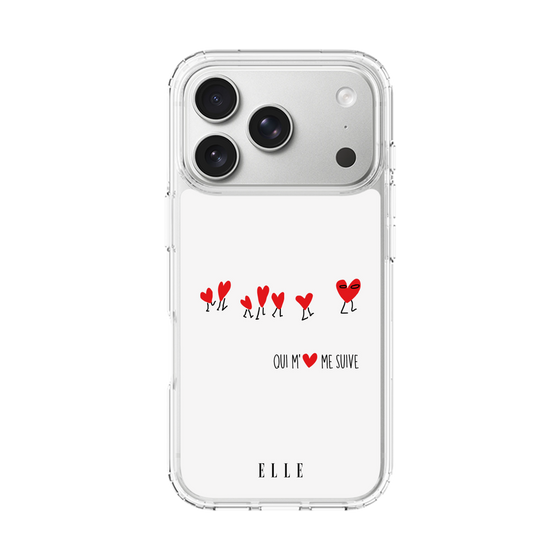 スリムプロテクションケース［ ELLE - Let who love me follow me - ホワイト ］