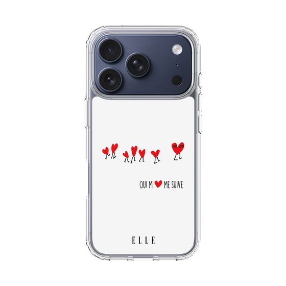 スリムプロテクションケース［ ELLE - Let who love me follow me - ホワイト ］