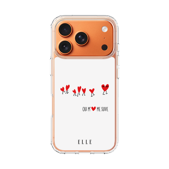 スリムプロテクションケース［ ELLE - Let who love me follow me - ホワイト ］