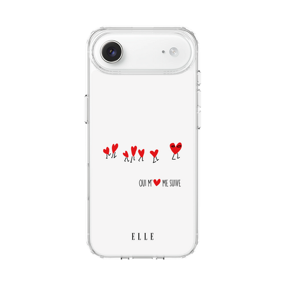 スリムプロテクションケース［ ELLE - Let who love me follow me - ホワイト ］