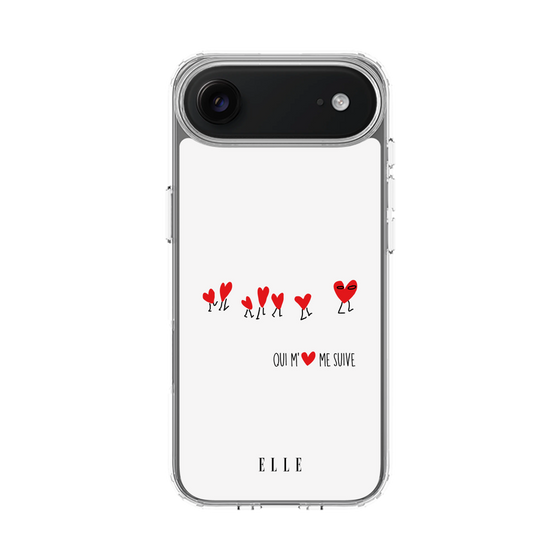 スリムプロテクションケース［ ELLE - Let who love me follow me - ホワイト ］