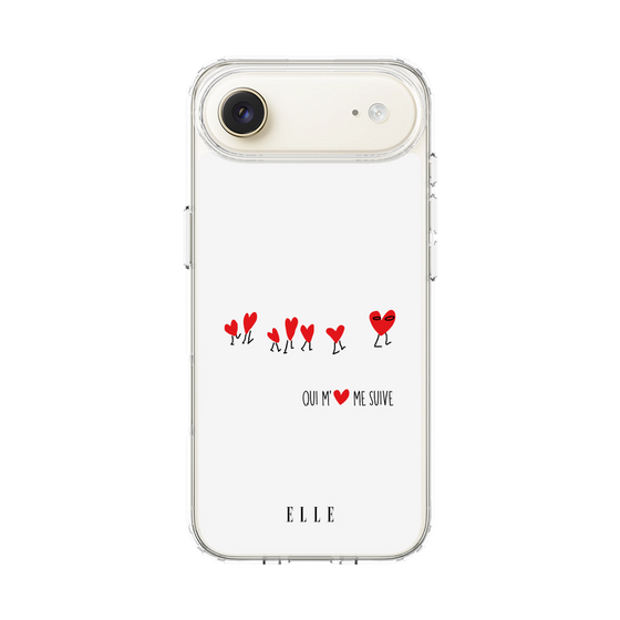 スリムプロテクションケース［ ELLE - Let who love me follow me - ホワイト ］