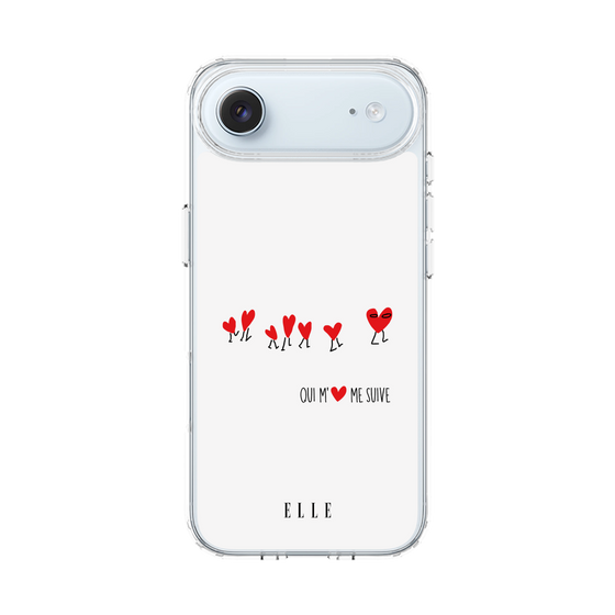 スリムプロテクションケース［ ELLE - Let who love me follow me - ホワイト ］