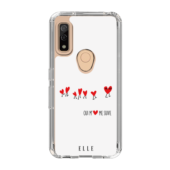 スリムプロテクションケース［ ELLE - Let who love me follow me - ホワイト ］