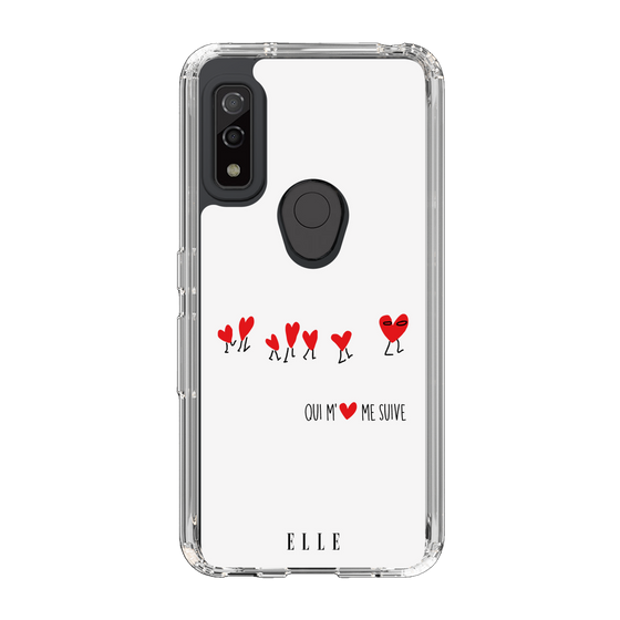 スリムプロテクションケース［ ELLE - Let who love me follow me - ホワイト ］