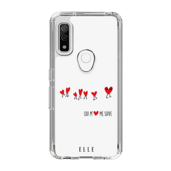 スリムプロテクションケース［ ELLE - Let who love me follow me - ホワイト ］