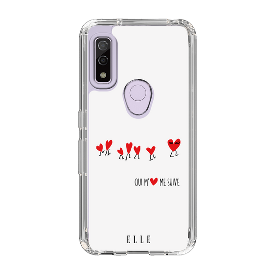 スリムプロテクションケース［ ELLE - Let who love me follow me - ホワイト ］