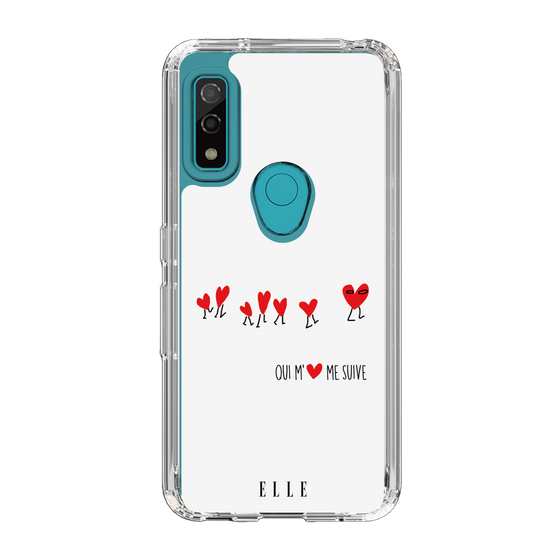 スリムプロテクションケース［ ELLE - Let who love me follow me - ホワイト ］
