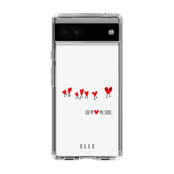 スリムプロテクションケース［ ELLE - Let who love me follow me - ホワイト ］