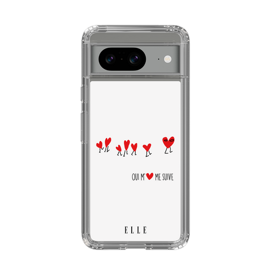 スリムプロテクションケース［ ELLE - Let who love me follow me - ホワイト ］