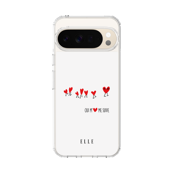 スリムプロテクションケース［ ELLE - Let who love me follow me - ホワイト ］