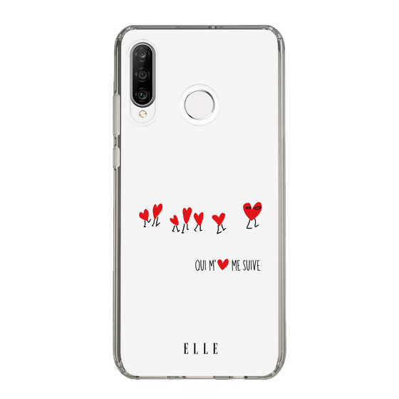 スリムプロテクションケース［ ELLE - Let who love me follow me - ホワイト ］