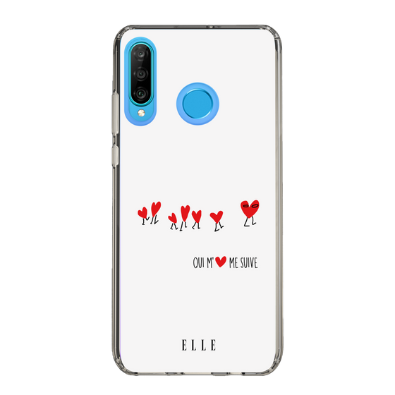 スリムプロテクションケース［ ELLE - Let who love me follow me - ホワイト ］