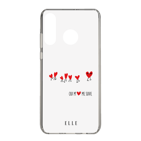 スリムプロテクションケース［ ELLE - Let who love me follow me - ホワイト ］