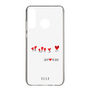 スリムプロテクションケース［ ELLE - Let who love me follow me - ホワイト ］