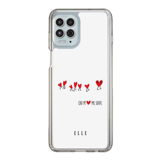スリムプロテクションケース［ ELLE - Let who love me follow me - ホワイト ］
