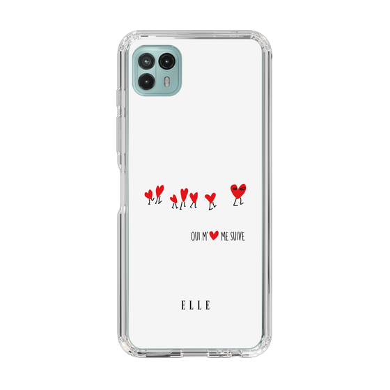 スリムプロテクションケース［ ELLE - Let who love me follow me - ホワイト ］
