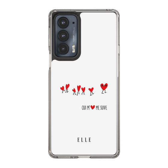 スリムプロテクションケース［ ELLE - Let who love me follow me - ホワイト ］