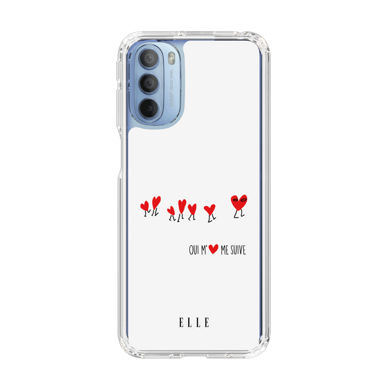 スリムプロテクションケース［ ELLE - Let who love me follow me - ホワイト ］