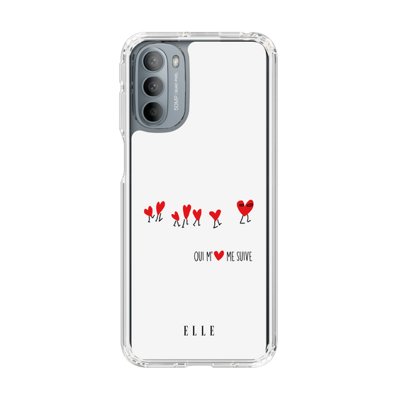 スリムプロテクションケース［ ELLE - Let who love me follow me - ホワイト ］