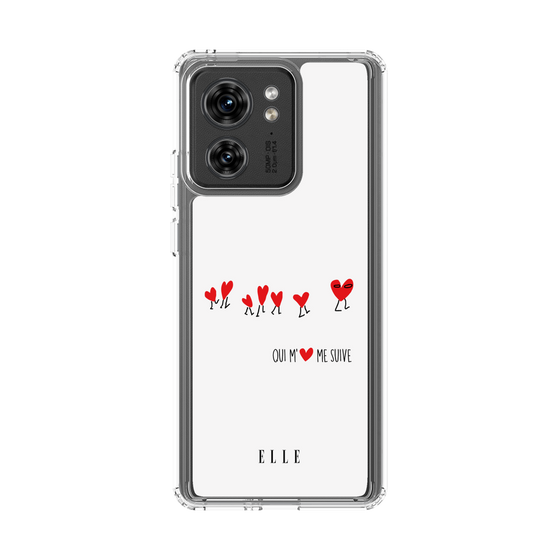 スリムプロテクションケース［ ELLE - Let who love me follow me - ホワイト ］