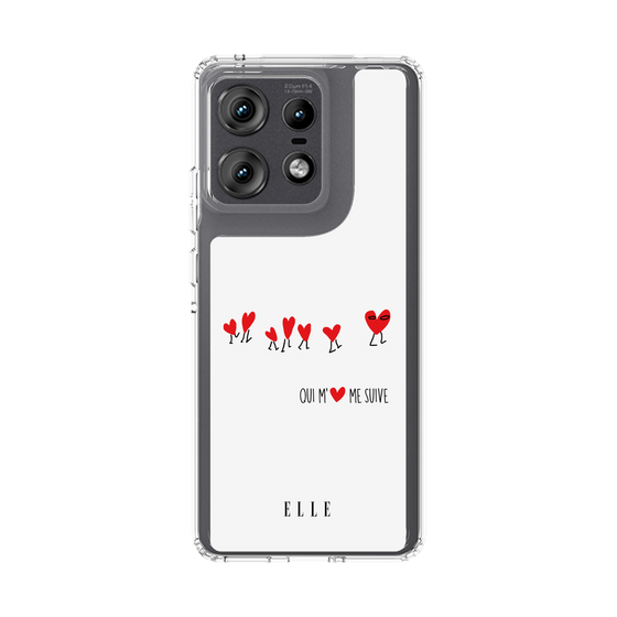 スリムプロテクションケース［ ELLE - Let who love me follow me - ホワイト ］