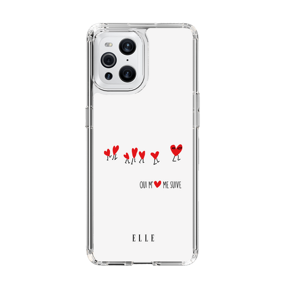 スリムプロテクションケース［ ELLE - Let who love me follow me - ホワイト ］