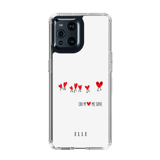 スリムプロテクションケース［ ELLE - Let who love me follow me - ホワイト ］