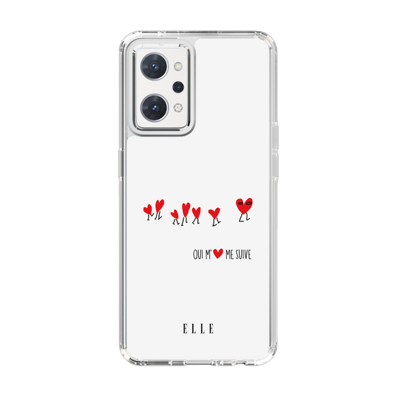 スリムプロテクションケース［ ELLE - Let who love me follow me - ホワイト ］
