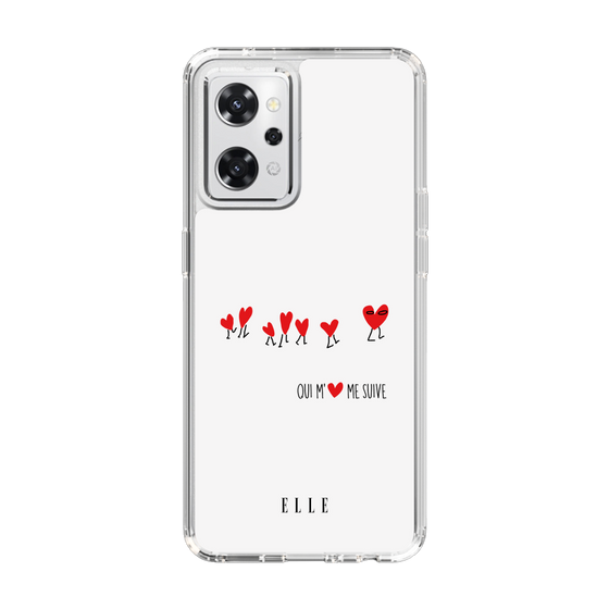 スリムプロテクションケース［ ELLE - Let who love me follow me - ホワイト ］