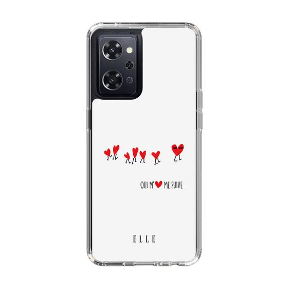 スリムプロテクションケース［ ELLE - Let who love me follow me - ホワイト ］