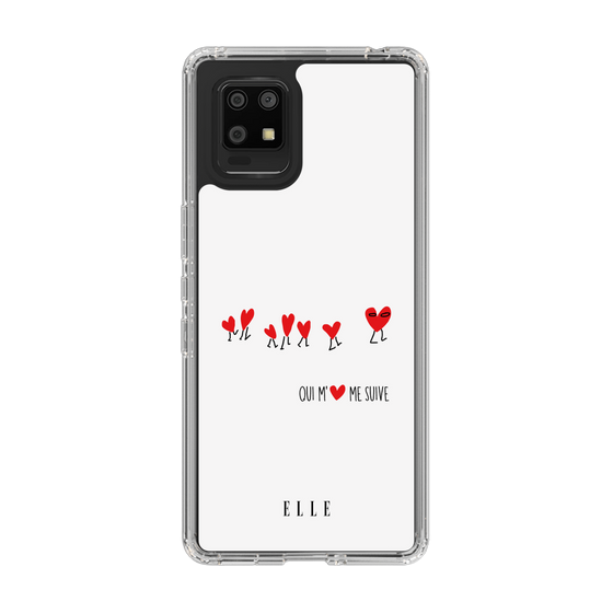 スリムプロテクションケース［ ELLE - Let who love me follow me - ホワイト ］
