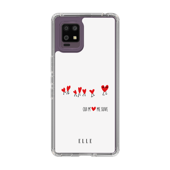 スリムプロテクションケース［ ELLE - Let who love me follow me - ホワイト ］