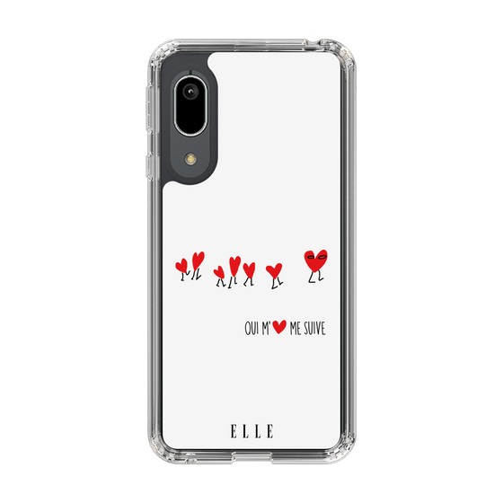 スリムプロテクションケース［ ELLE - Let who love me follow me - ホワイト ］