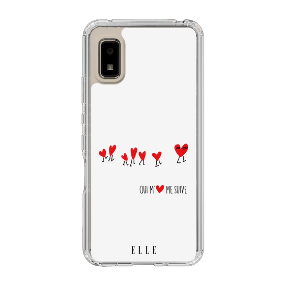 スリムプロテクションケース［ ELLE - Let who love me follow me - ホワイト ］